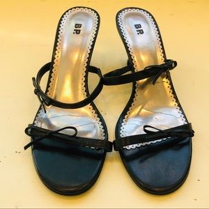 BP 90’s Black Bow Kitten Heel Sz 20